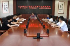 市城投公司第三黨支部開展&ldquo;不忘初心 砥礪前行&rdquo;主題黨日活動